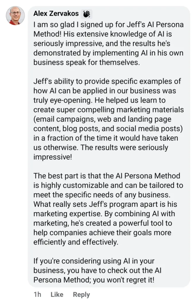 Alex Zervakos · AI Persona Method