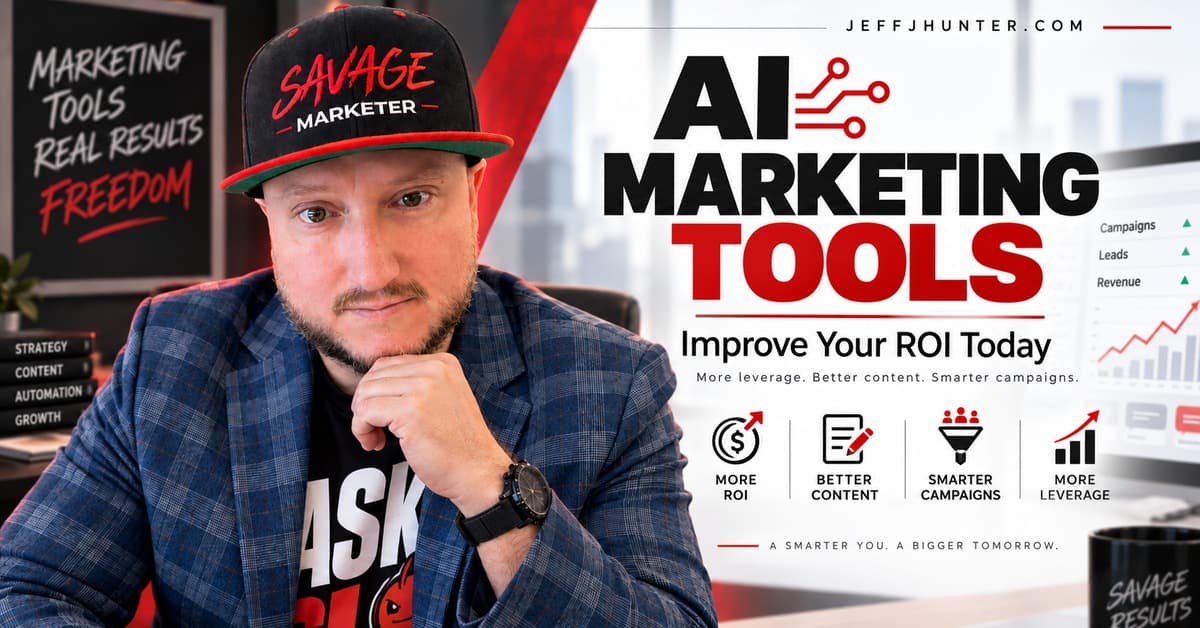 AI marketing tools by Jeff J Hunter, improve your ROI today