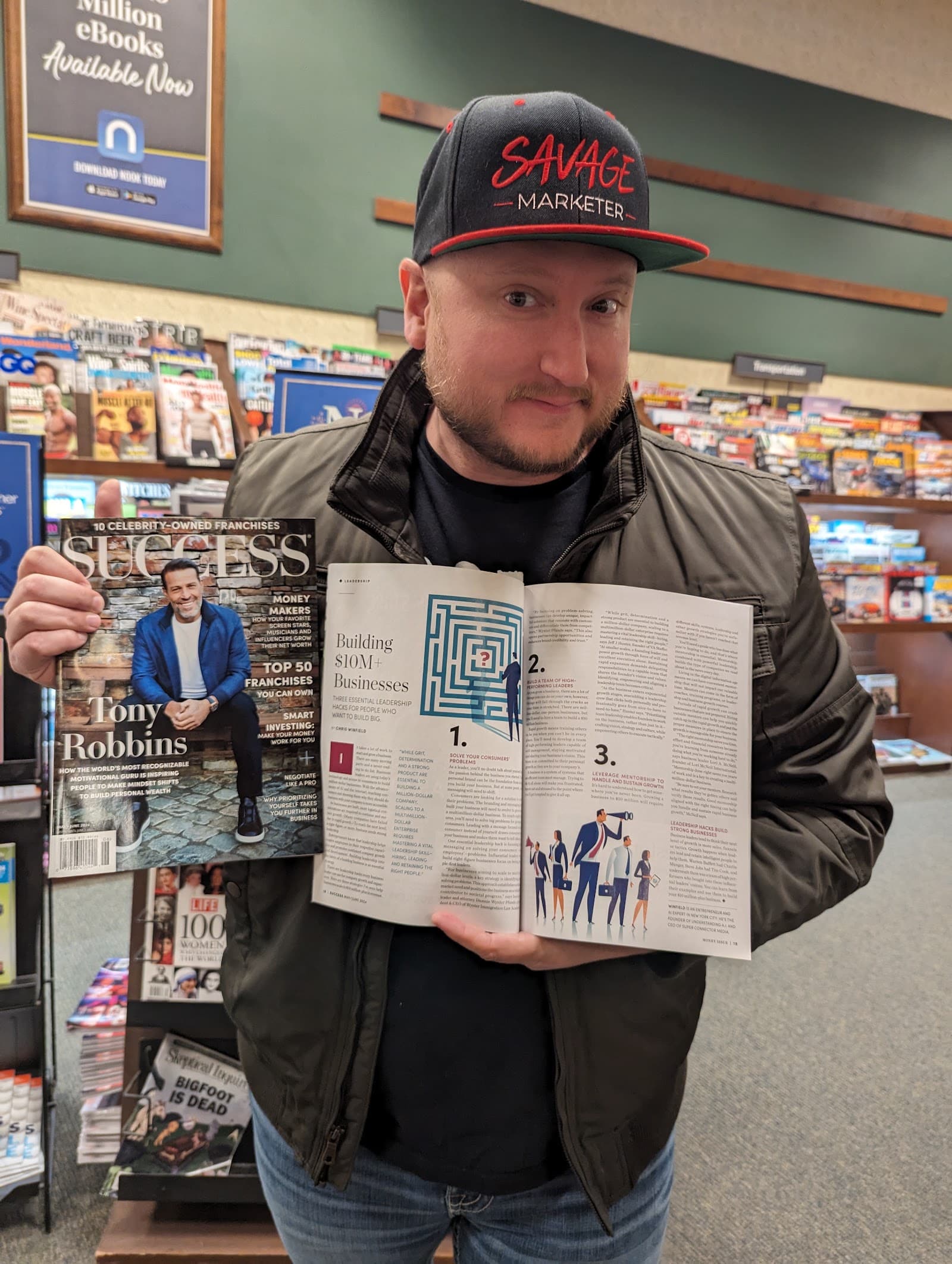 Success Magazine, May/June 2024 issue, Building $10M+ Businesses, quoting Jeff J Hunter