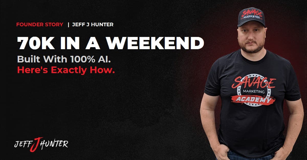 Jeff J Hunter on how he made $70,000 in one weekend using AI, an Entrepreneur Magazine feature
