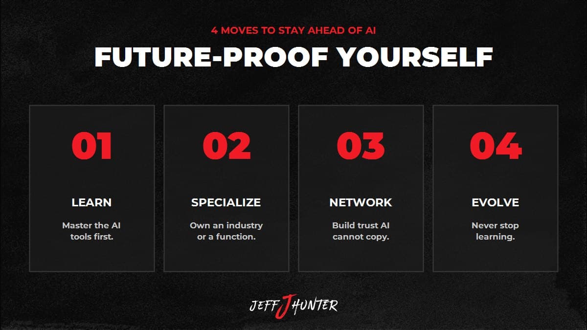 How to future-proof your VA career from AI: Learn the tools, Specialize, Build networks, Evolve