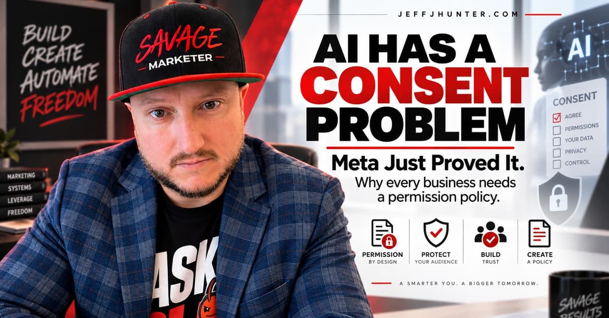 AI has a consent problem, Meta just proved it. Jeff J Hunter on AI content policy