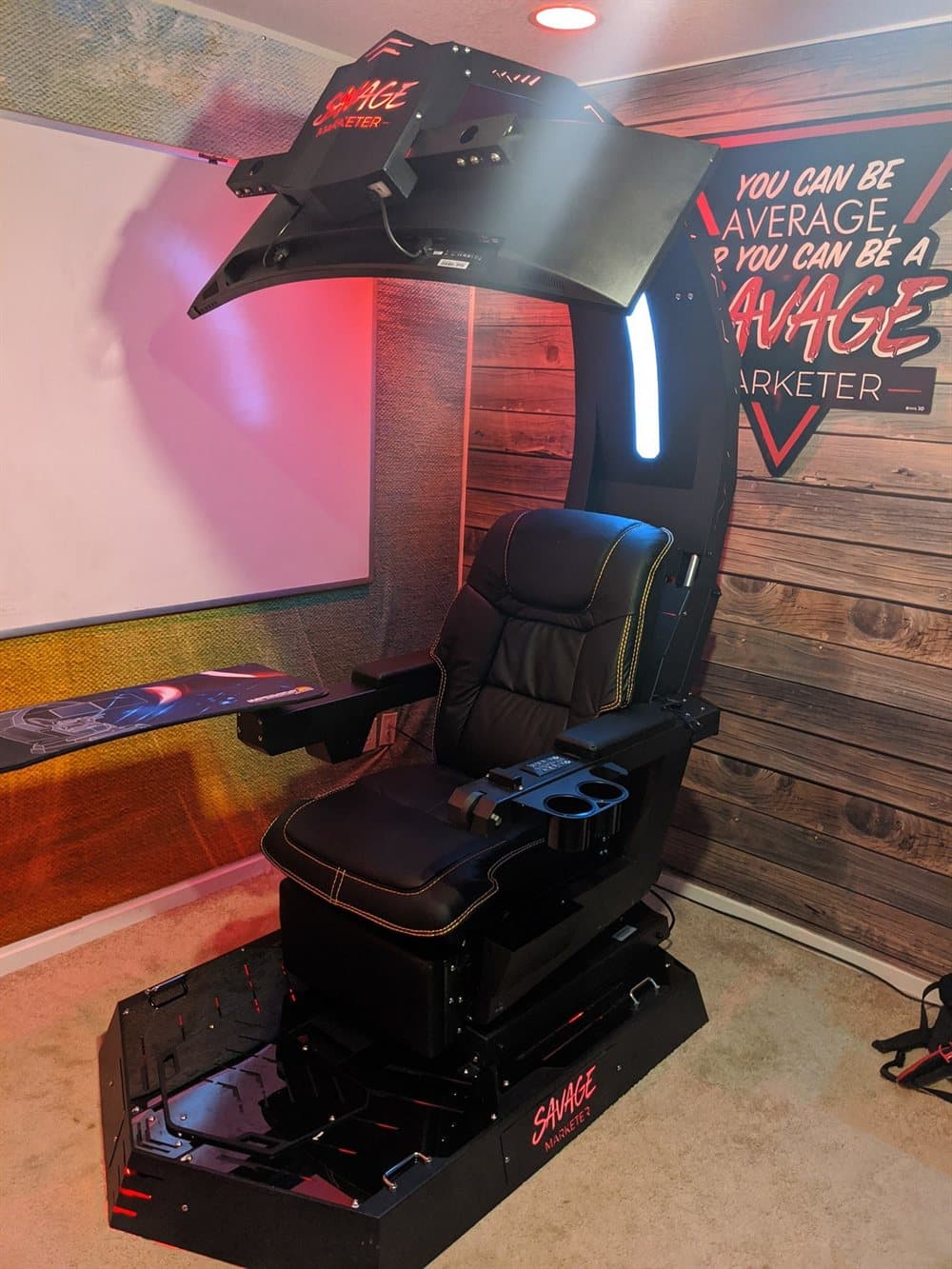 Jeff J Hunter's Savage Marketer cockpit gaming chair, the one that went viral on TikTok