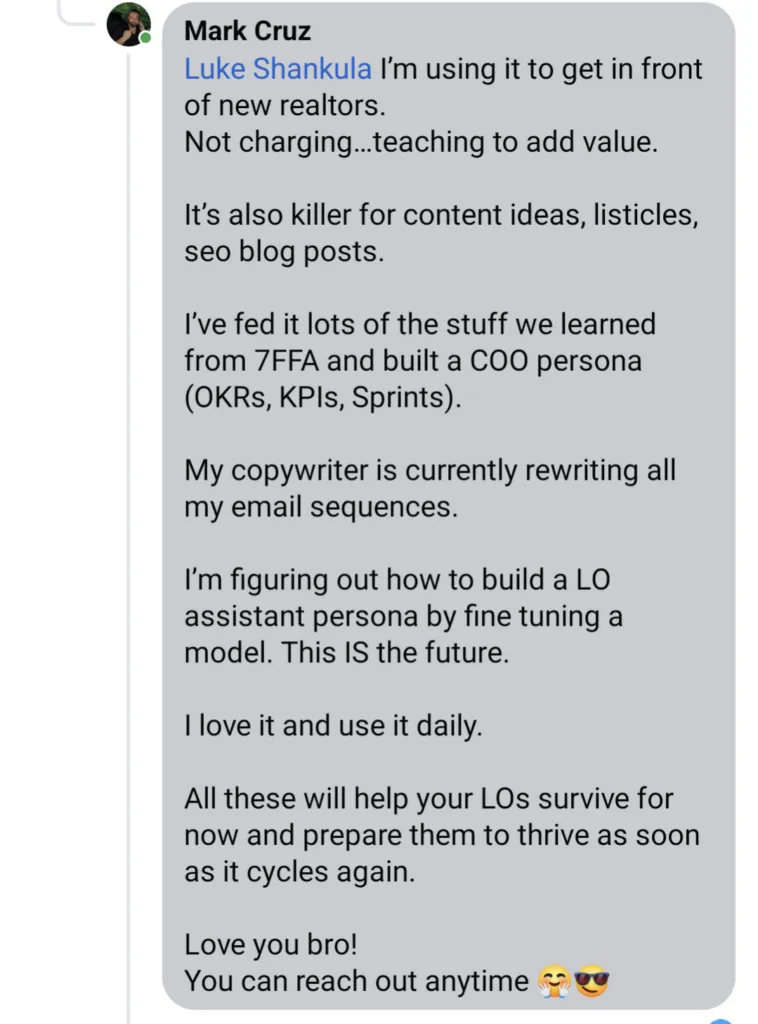 Student testimonial · AI Persona Method